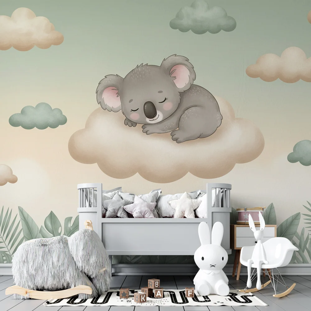Tapet barnerom | Fredelig koala på en sky
