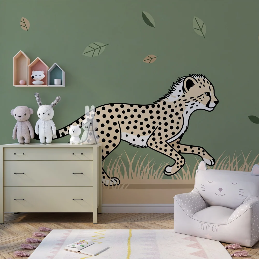 Tapet barnerom | Gepard i full fart