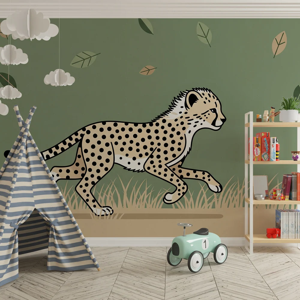 Tapet barnerom | Gepard i full fart