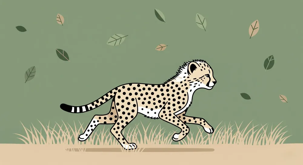 Tapet barnerom | Gepard i full fart