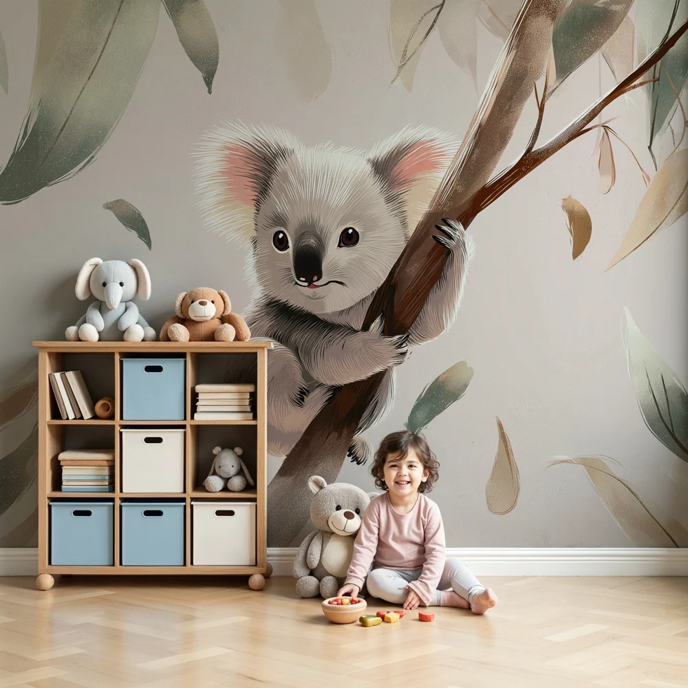 Tapet barnerom | Søt koala i naturen
