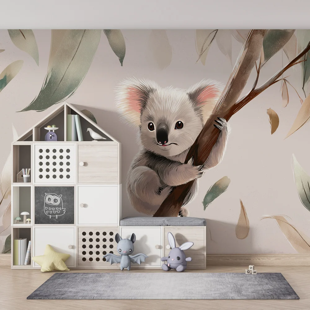 Tapet barnerom | Søt koala i naturen