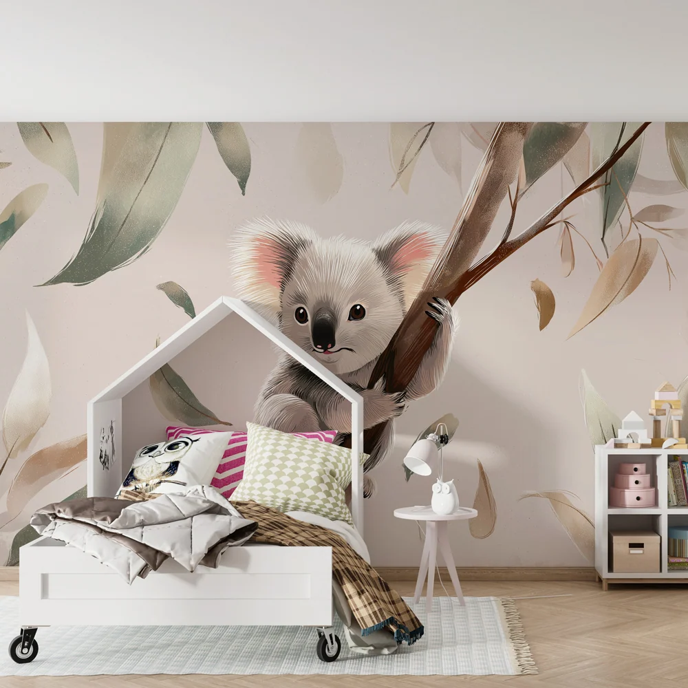 Tapet barnerom | Søt koala i naturen