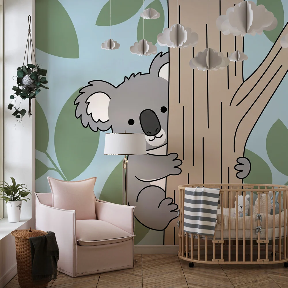 Tapet barnerom | Koala spiller i naturen