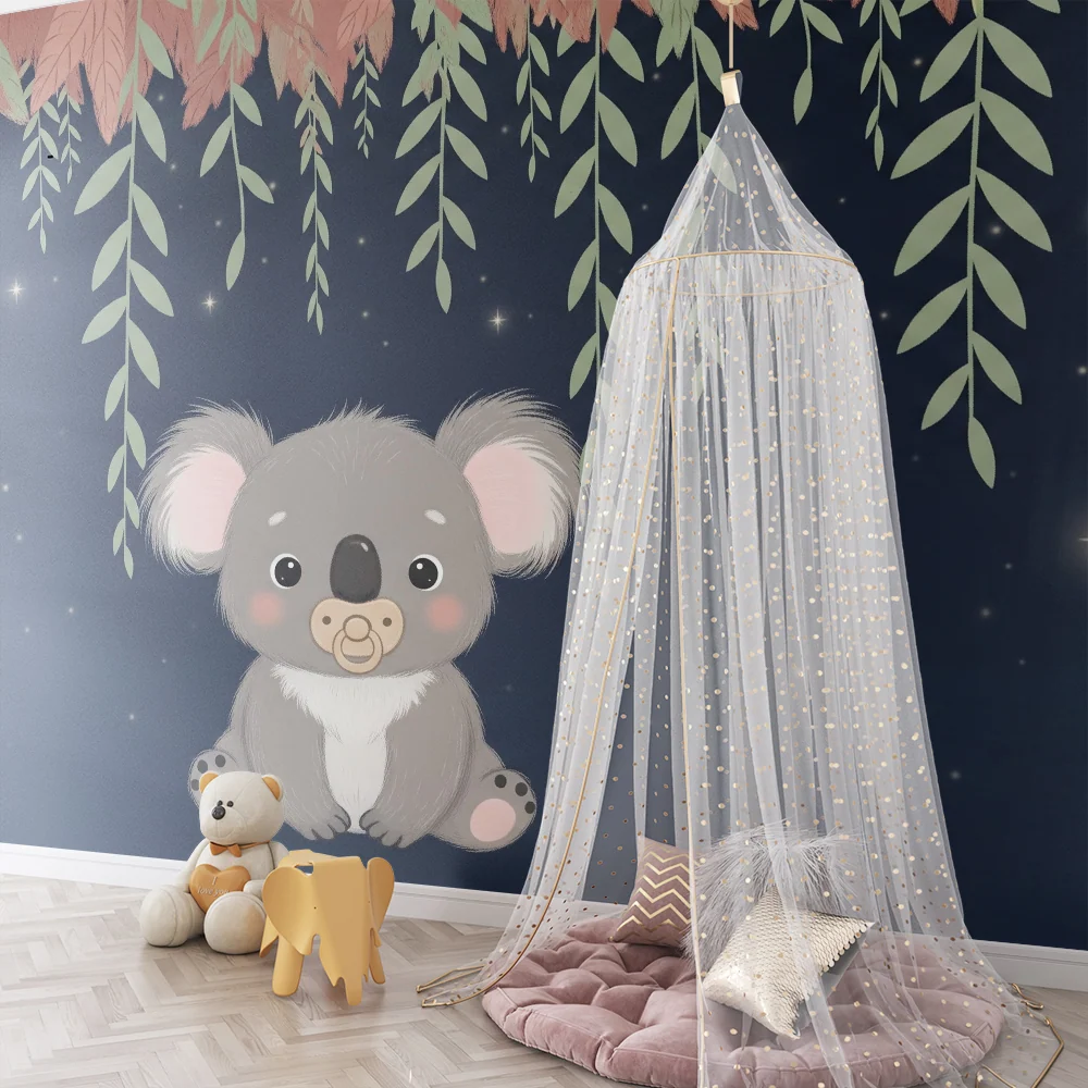 Tapet barnerom | Søt koala under stjernene