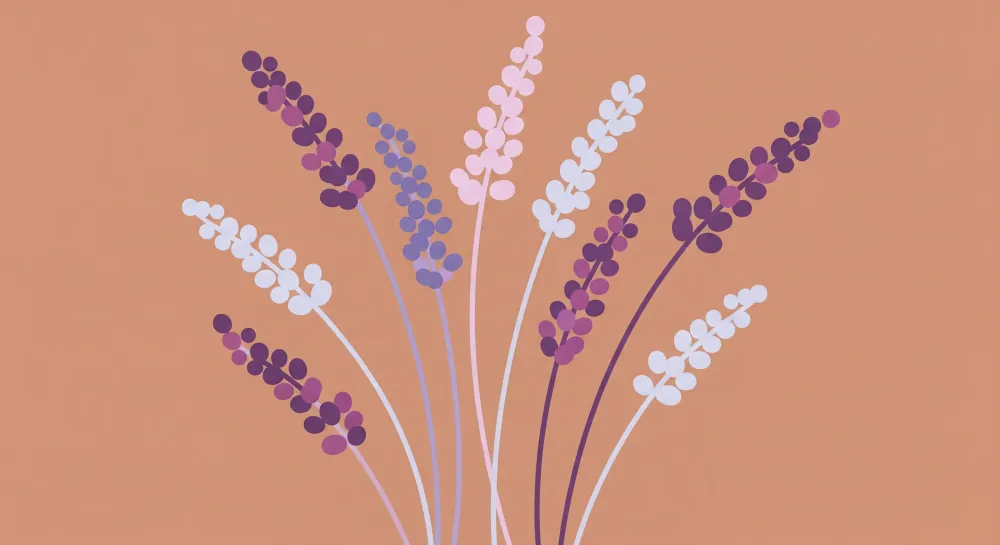 Tapet barnerom | Lavendelblomster på myk bakgrunn