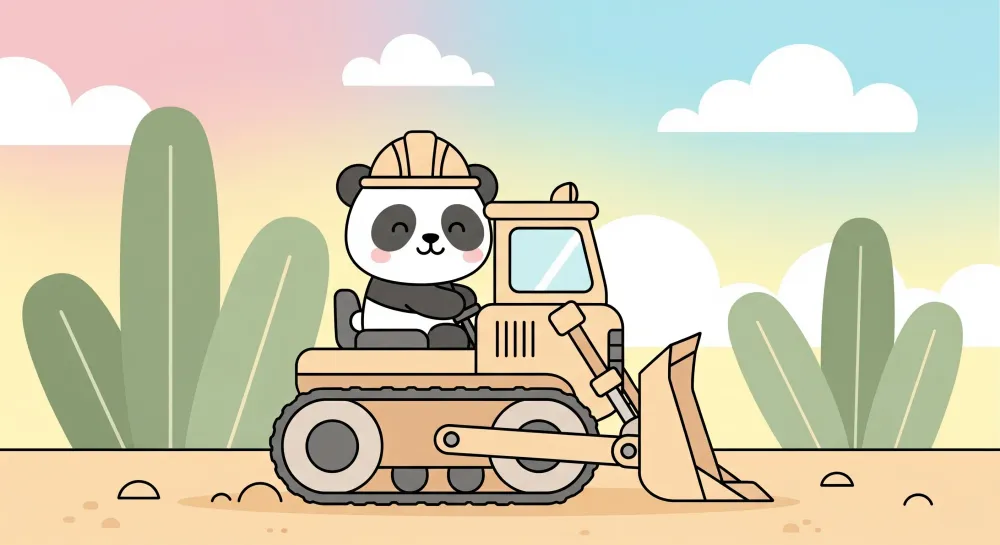 Tapet barnerom | Panda bygger i jungelen