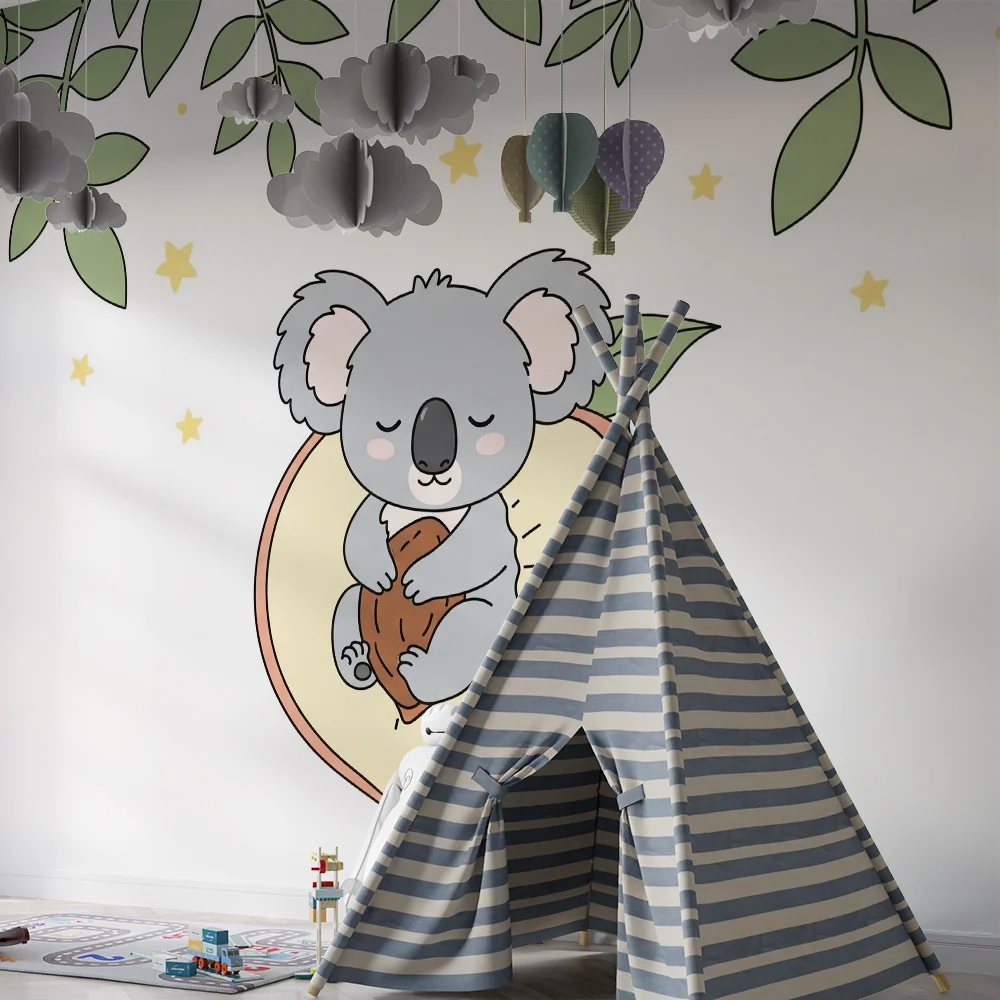 Tapet barnerom | Sovende koala på en frukt
