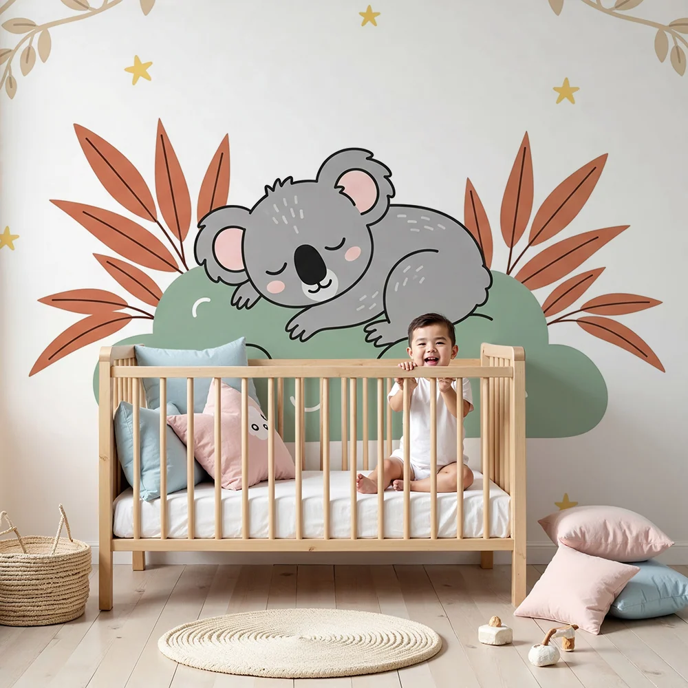 Tapet barnerom | Sovende koala i naturen