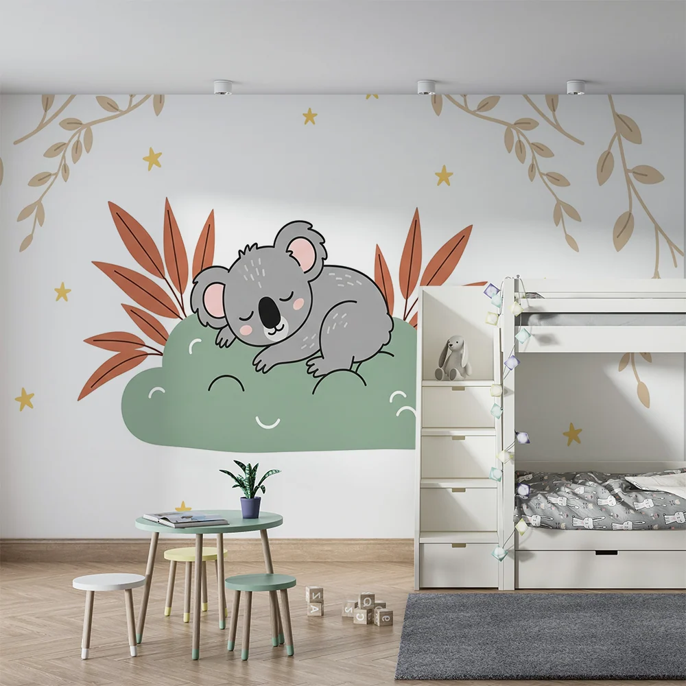 Tapet barnerom | Sovende koala i naturen