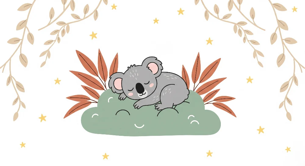 Tapet barnerom | Sovende koala i naturen