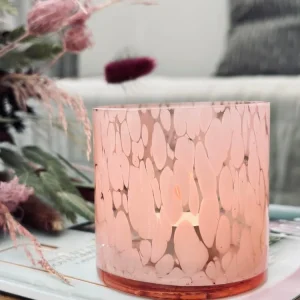 Telysholder i munnblåst glass Rose