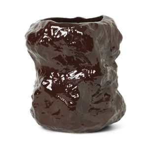 TUCK VASE BROWN
