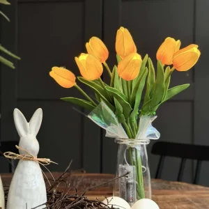 Tulipaner med lys - Gul