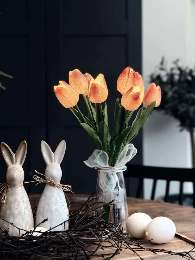 Tulipaner med lys - Lys rosa