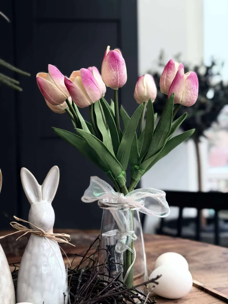 Tulipaner med lys - Lys rosa