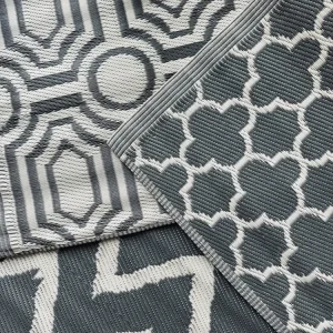Utendørs teppe 90×180 cm – Grey mix