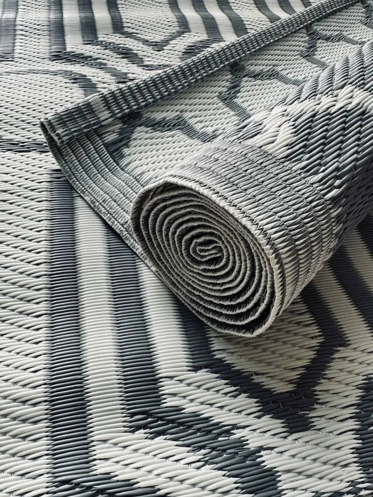 Utendørs teppe 90×180 cm – Grey mix