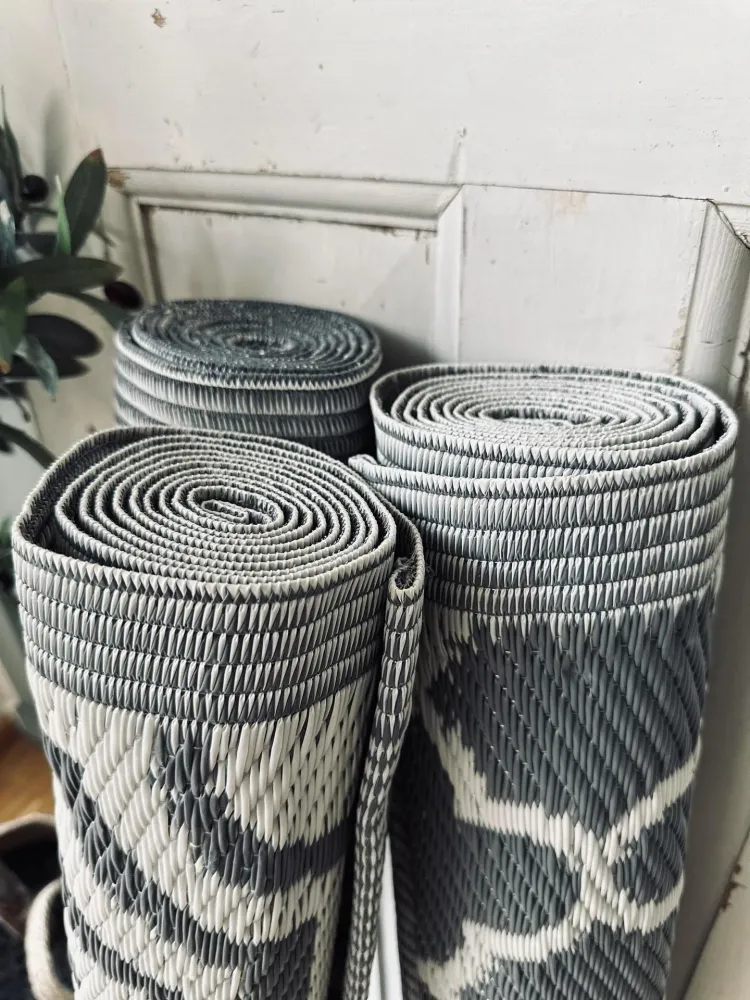 Utendørs teppe 90×180 cm – Grey mix
