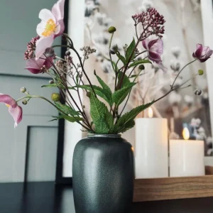 Vase H 12cm – Grått stentøy