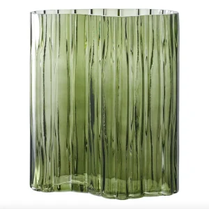 Vase Curv - Smoked Grønn
