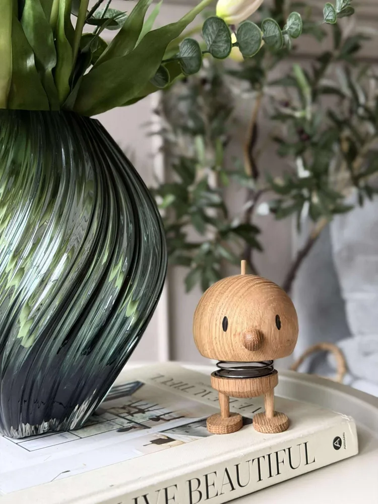 Vase grønn - Munnblåst glass