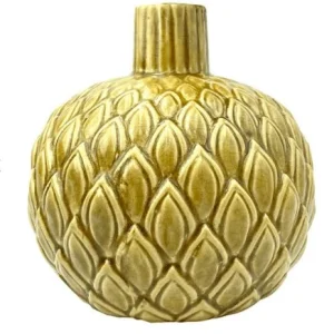 Vase - karrygul keramikk