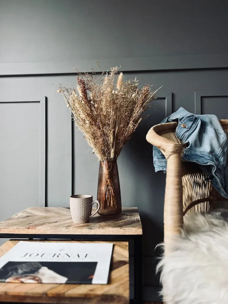 Vase konisk - Beige / brun glass