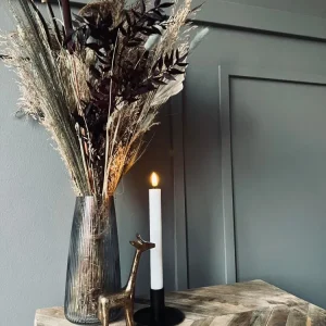 Vase konisk - Røykfarget glass