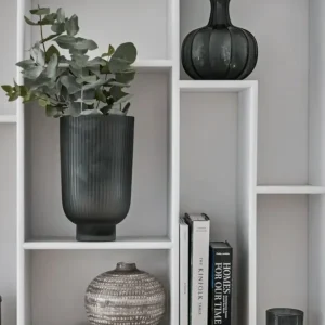Vase Mayia - H: 21 cm - Grå
