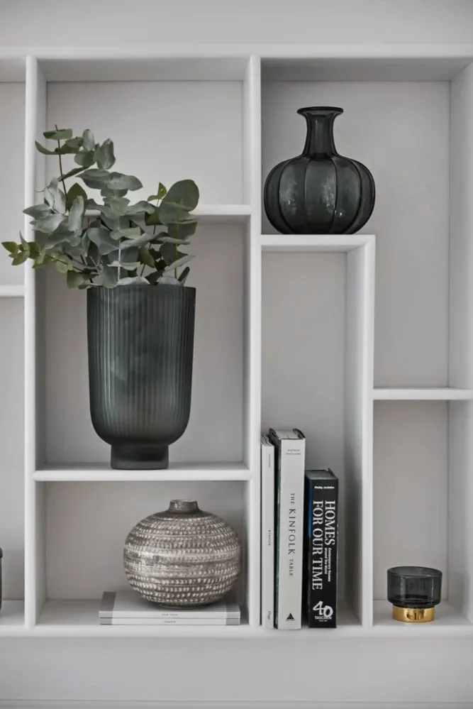 Vase Mayia - H: 21 cm - Grå