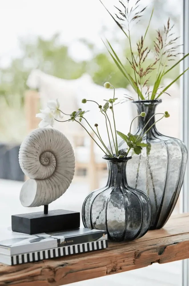 Vase Mayia - H: 21 cm - Grå