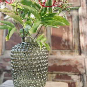 Vase med dots - grønt glass
