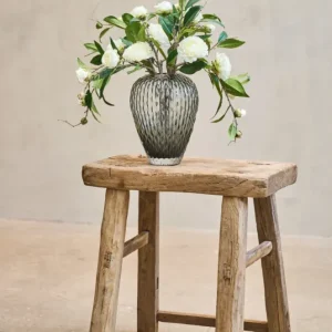 Vase med mønster - Grå