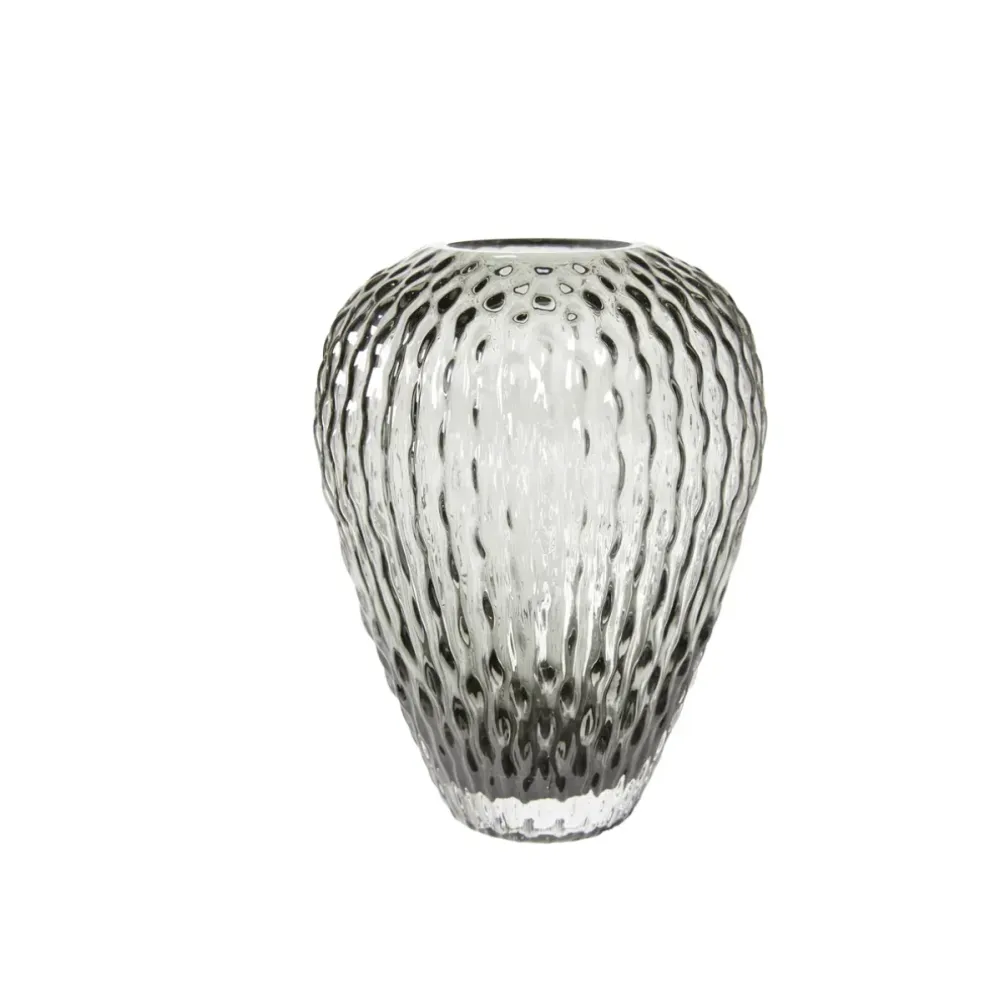 Vase med mønster - Grå