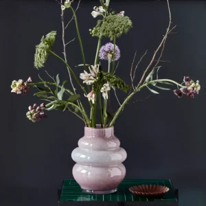 Vase Rosa munnblåst