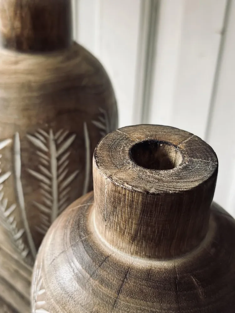 Vase – Wood 18cm