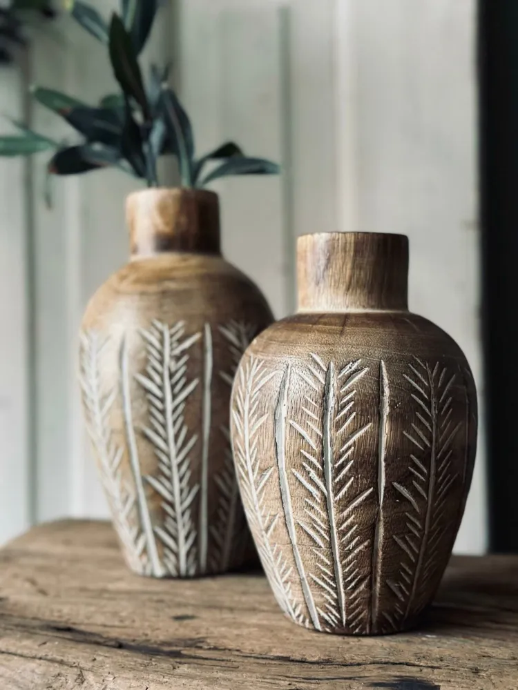 Vase – Wood 18cm