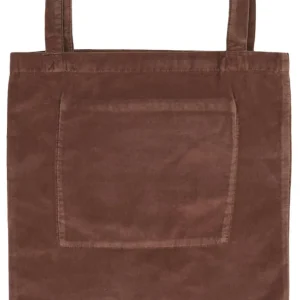 Veske m/innvendig lomme, velour, rust