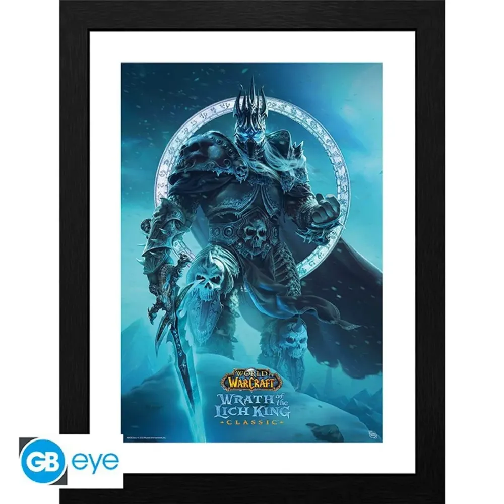 World Warcraft Innrammet Bilde 30 x 40 cm Lich King