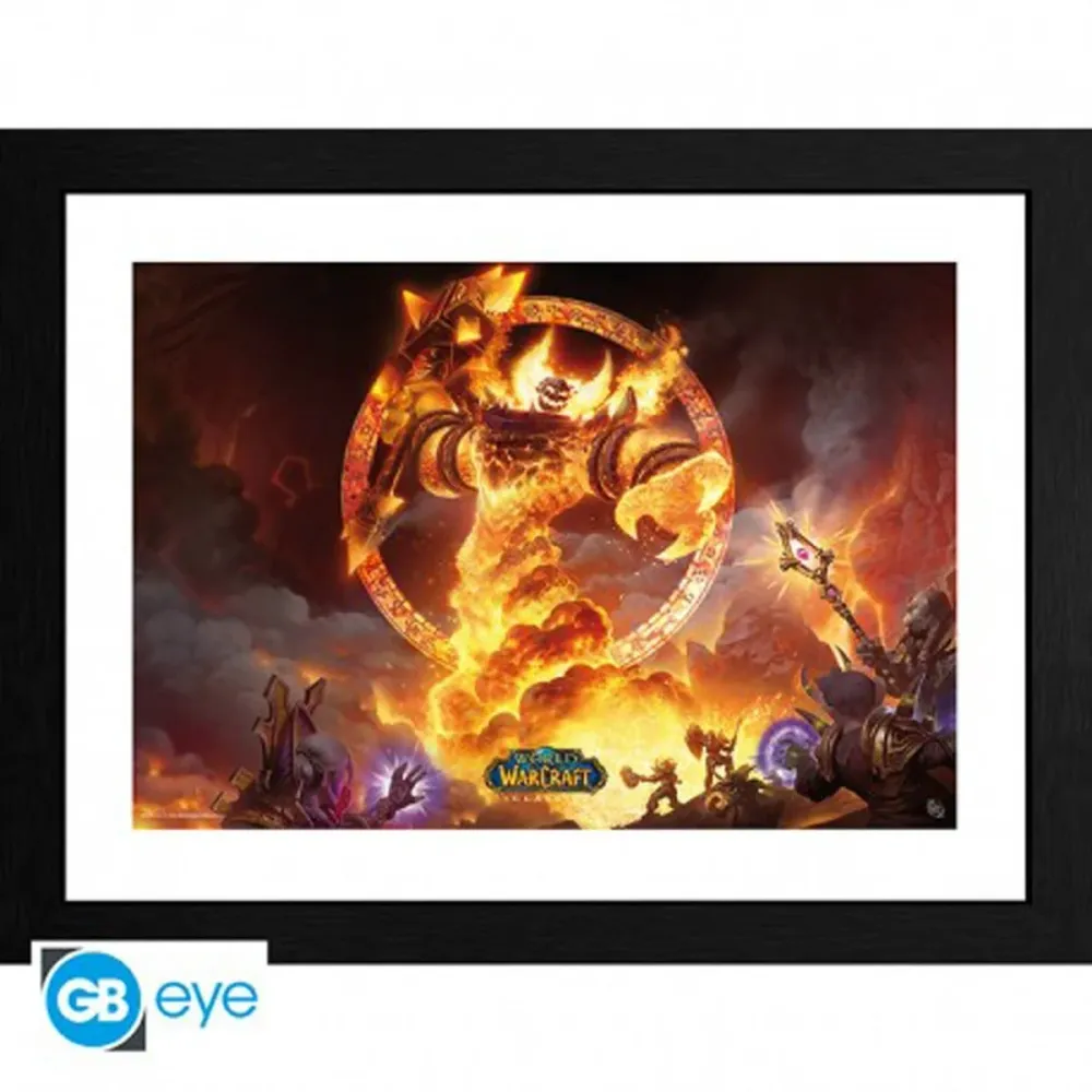 World Warcraft Innrammet Bilde 30 x 40 cm Ragnaros