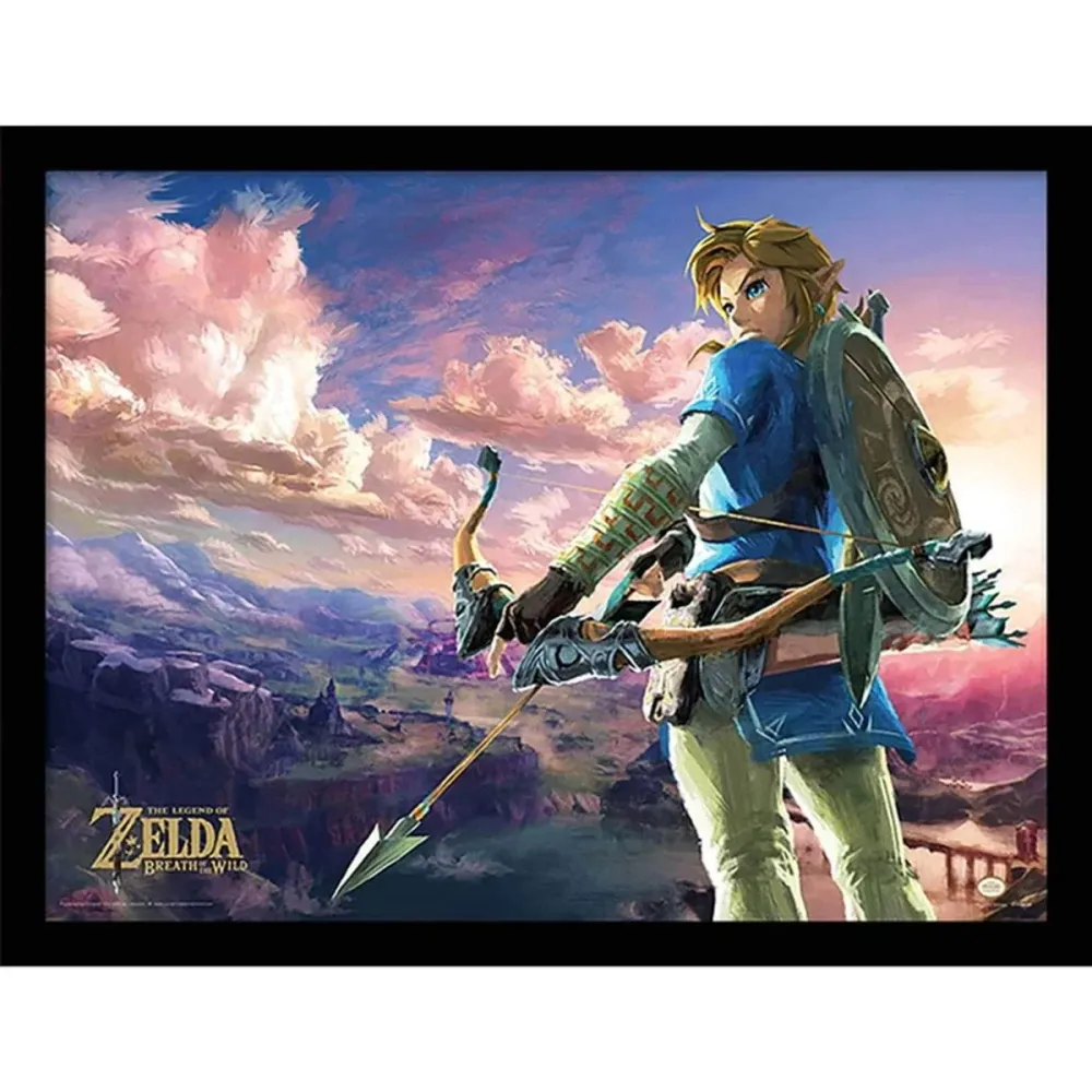 Zelda Innrammet Bilde 30 x 40 cm Hyrule Scene