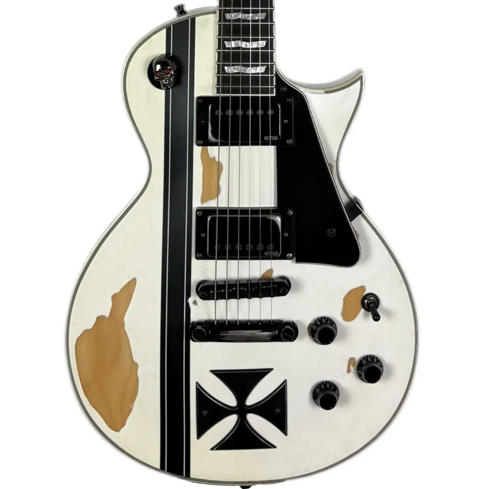 ESP LTD James Hetfield Signature Iron Cross 2021 - Snow White Aged