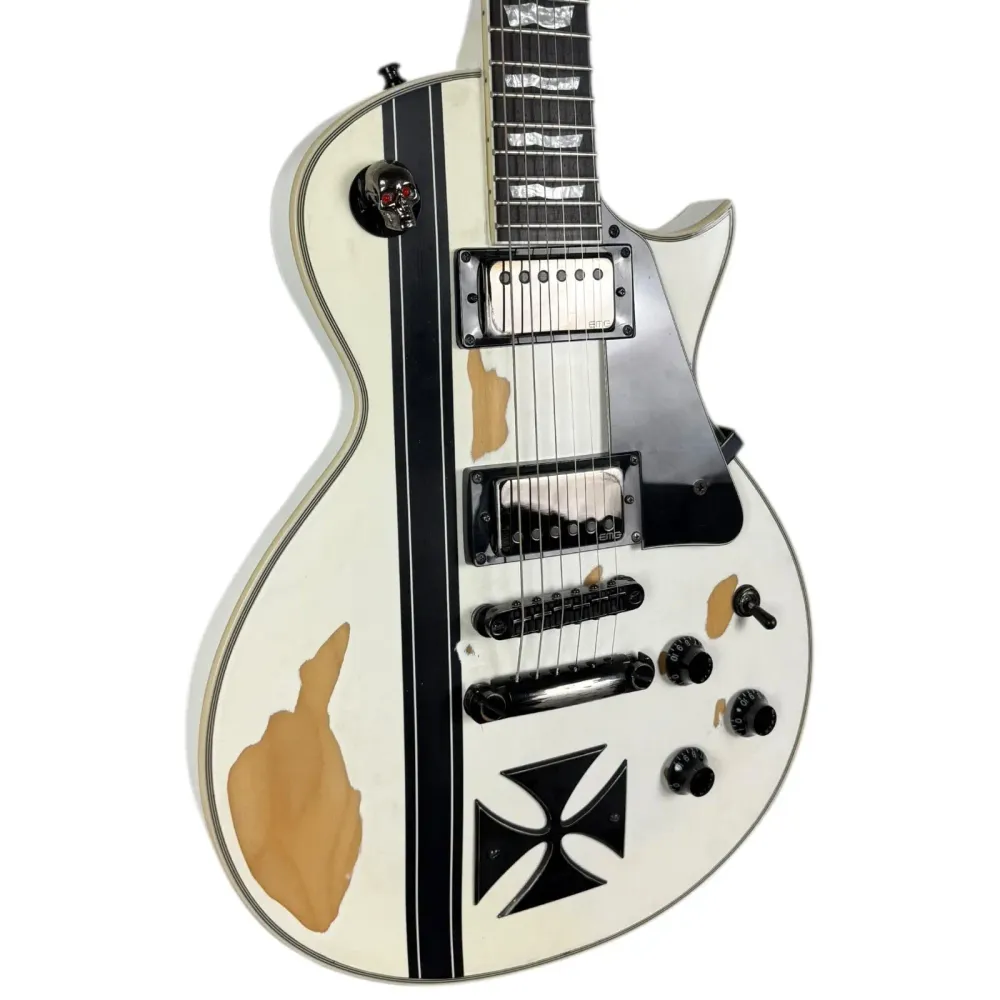 ESP LTD James Hetfield Signature Iron Cross 2021 - Snow White Aged