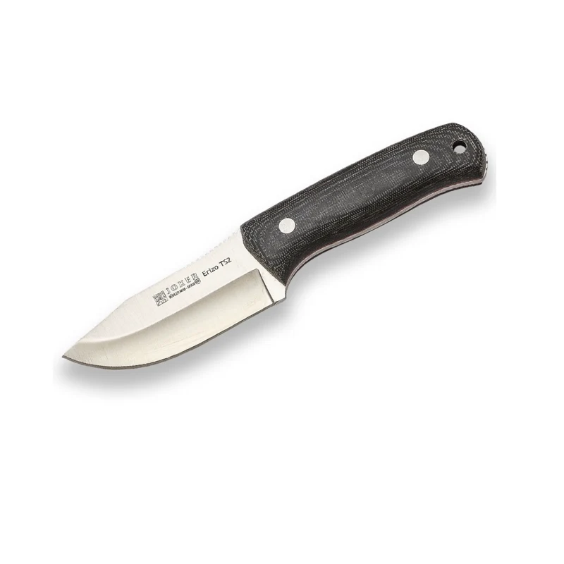 Erizo TS2 friluftskniv - Sort Canvas Micarta med Kydexslire - Joker Knife
