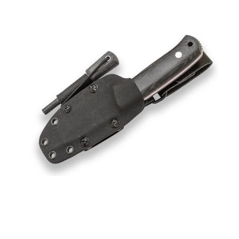 Erizo TS2 friluftskniv - Sort Canvas Micarta med Kydexslire - Joker Knife