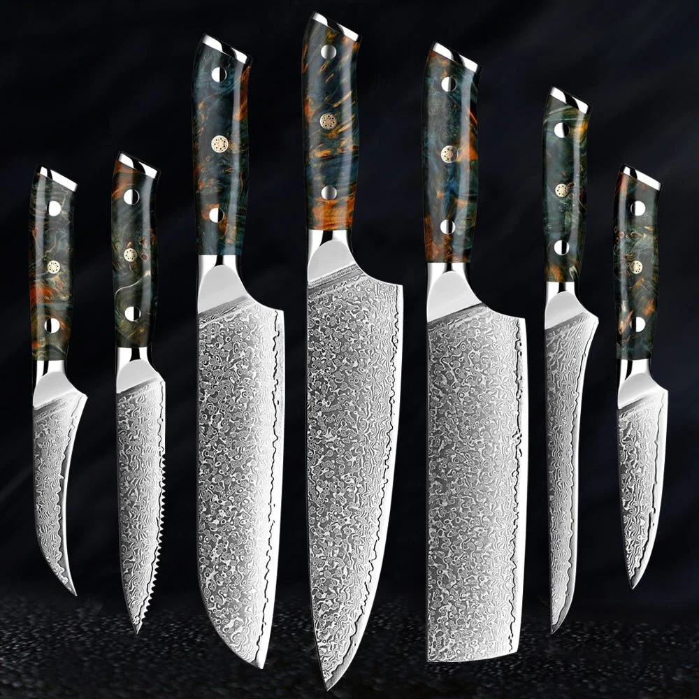Japansk damaskusknivsett – KairoBlade