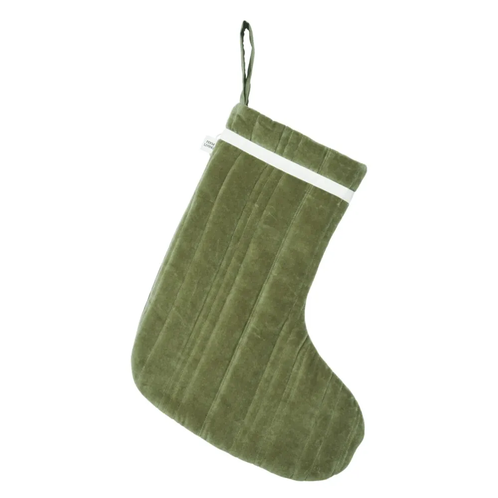 Julestrømpe Vari Velvet Khaki