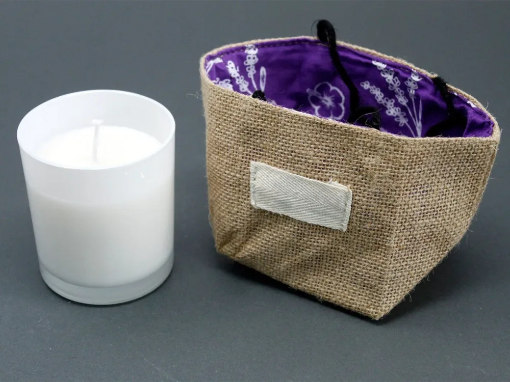 Jutegavepose Medium Lavendel Bomullsfor