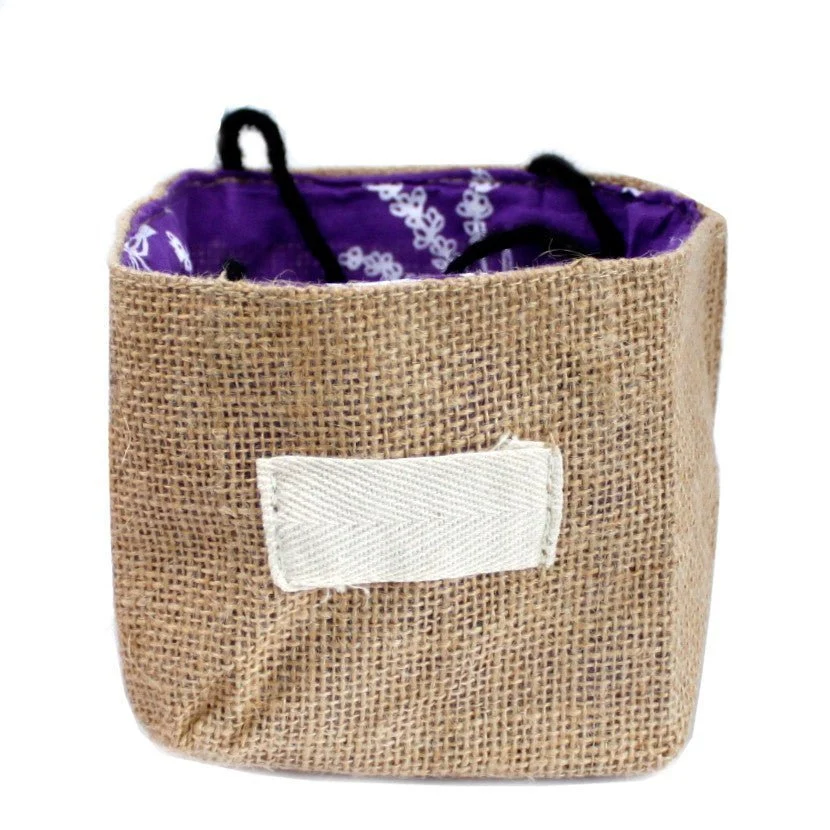 Jutegavepose Medium Lavendel Bomullsfor